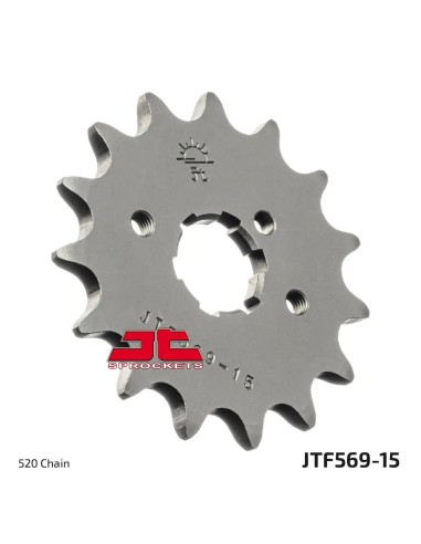 pinon de moto jt sprockets acero 15 dientes p 520 jtf569 15