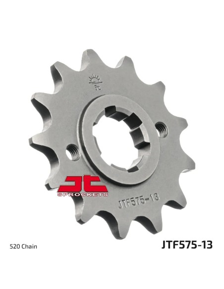 pinon de moto jt sprockets acero 13 dientes p 520 jtf575 13