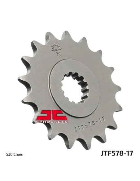 pinon de moto jt sprockets acero 17 dientes p 520 jtf578 17