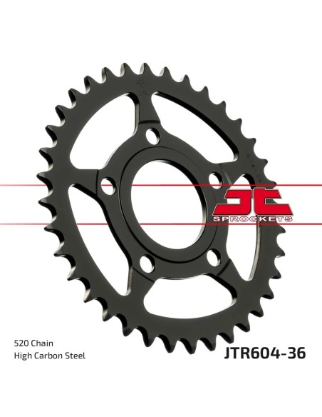 corona moto jt sprockets de acero de 36 dientes jtr604 36