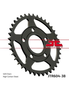 corona moto jt sprockets de acero de 38 dientes jtr604 38