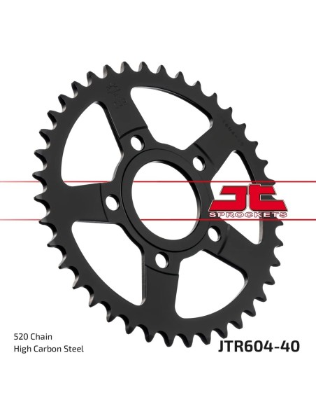 corona moto jt sprockets de acero de 40 dientes jtr604 40