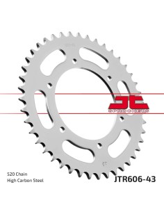 corona moto jt sprockets de acero de 43 dientes jtr606 43