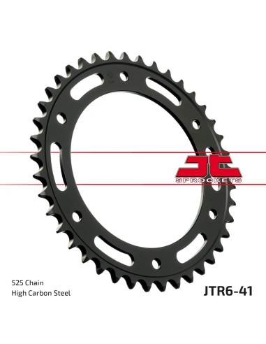 corona moto jt sprockets de acero de 41 dientes jtr6 41