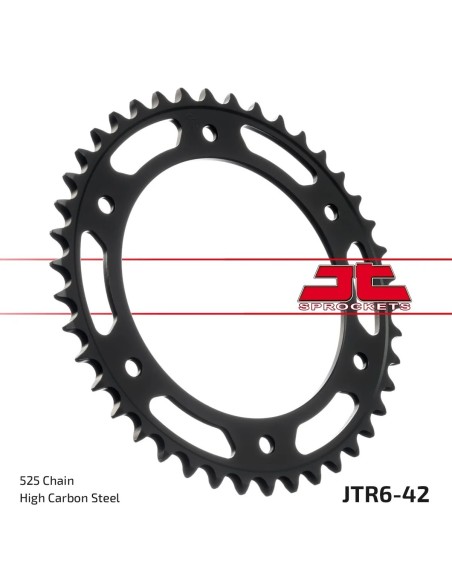 corona moto jt sprockets de acero de 42 dientes jtr6 42