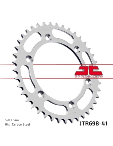 corona moto jt sprockets de acero de 41 dientes jtr698 41