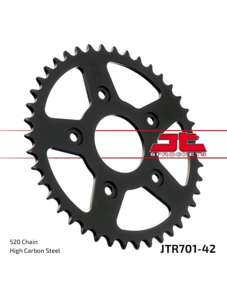 corona moto jt sprockets de acero de 42 dientes jtr701 42