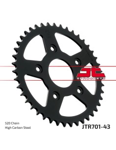 corona moto jt sprockets de acero de 43 dientes jtr701 43