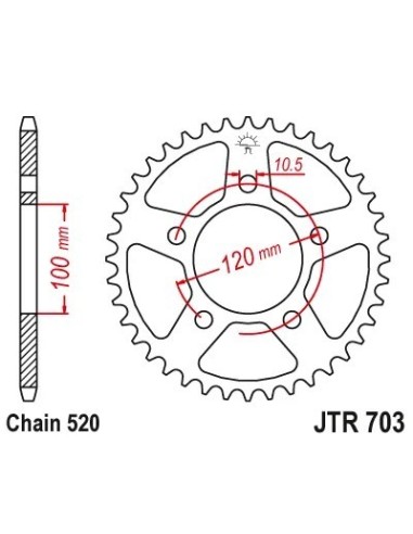 corona aprilia tuareg 660 42 th jt sprockets jtr703 42