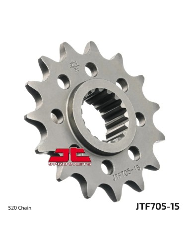pinon de moto jt sprockets acero 15 dientes p 520 jtf705 15