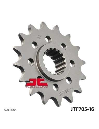 pinon de moto jt sprockets acero 16 dientes p 520 jtf705 16