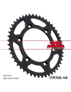 corona moto jt sprockets de acero de 48 dientes jtr706 48