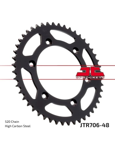 corona moto jt sprockets de acero de 48 dientes jtr706 48