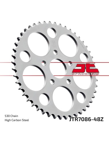 corona moto jt sprockets de acero de 48 dientes jtr7086 48