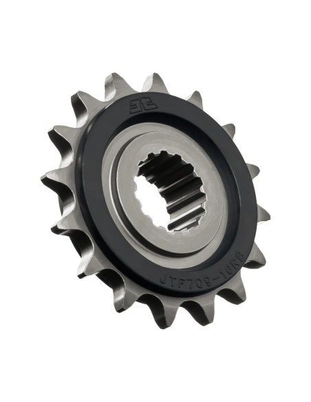 pinon de moto jt sprockets con goma 16 dientes p 525 jtfrb709 16rb