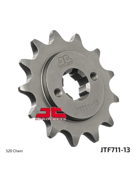 pinon de moto jt sprockets acero 13 dientes p 520 jtf711 13