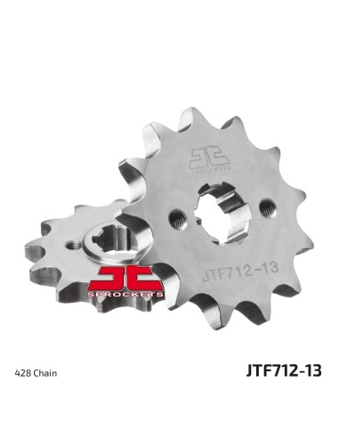 pinon de moto jt sprockets acero 13 dientes p 428 jtf712 13