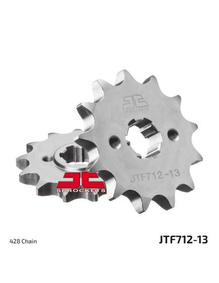 pinon de moto jt sprockets acero 13 dientes p 428 jtf712 13