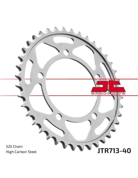 corona moto jt sprockets de acero de 40 dientes jtr713 40