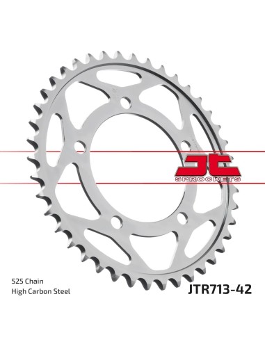 corona moto jt sprockets de acero de 42 dientes jtr713 42