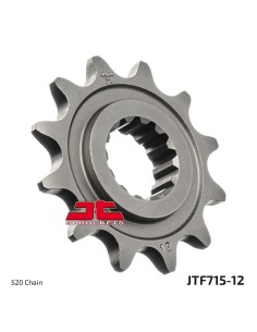 pinon de moto jt sprockets acero 12 dientes p 520 jtf715 12