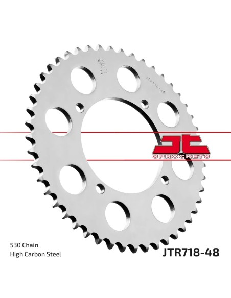corona moto jt sprockets de acero de 48 dientes jtr718 48