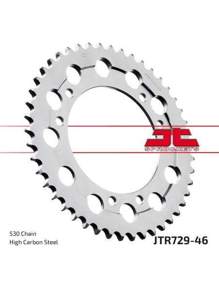 corona moto jt sprockets de acero de 46 dientes jtr729 46