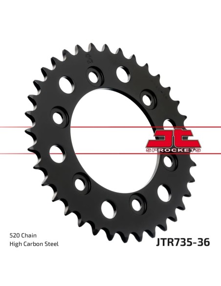 corona moto jt sprockets de acero de 36 dientes jtr735 36