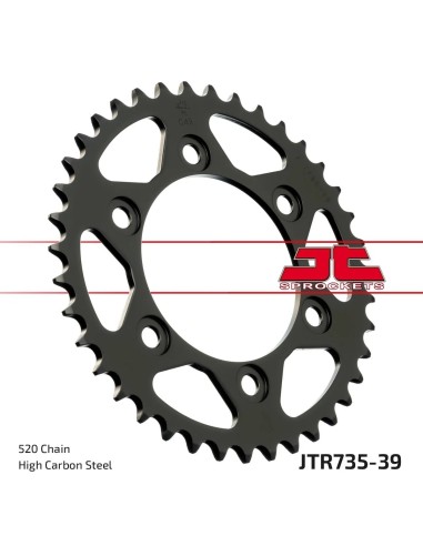 corona moto jt sprockets de acero de 39 dientes jtr735 39