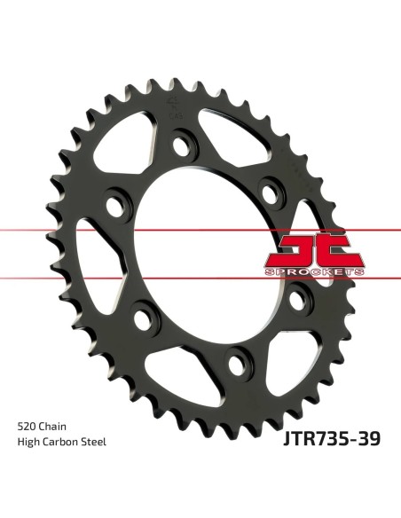 corona moto jt sprockets de acero de 39 dientes jtr735 39