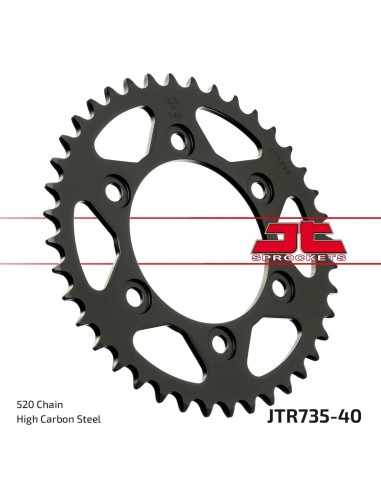 corona moto jt sprockets de acero de 40 dientes jtr735 40