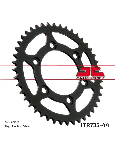 corona moto jt sprockets de acero de 44 dientes jtr735 44