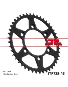 corona moto jt sprockets de acero de 45 dientes jtr735 45