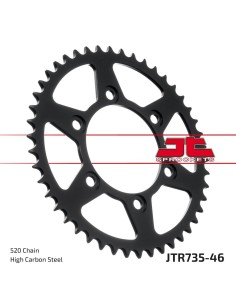 corona moto jt sprockets de acero de 46 dientes jtr735 46