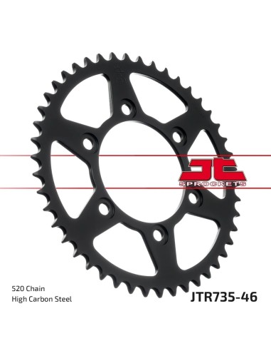 corona moto jt sprockets de acero de 46 dientes jtr735 46