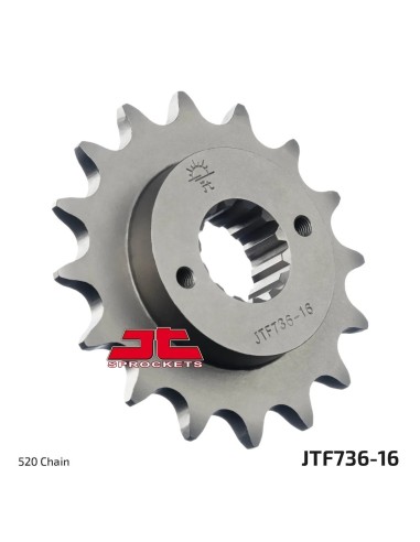 pinon de moto jt sprockets acero 16 dientes p 520 jtf736 16