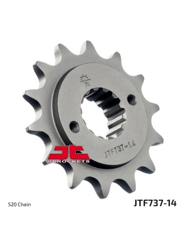 pinon de moto jt sprockets acero 14 dientes p 520 jtf737 14