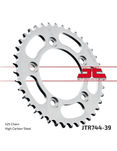 corona moto jt sprockets de acero de 39 dientes jtr744 39