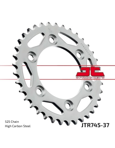 corona moto jt sprockets de acero de 37 dientes jtr745 37