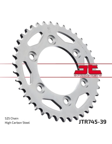 corona moto jt sprockets de acero de 39 dientes jtr745 39