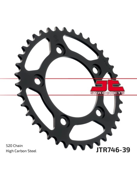 corona moto jt sprockets de acero de 39 dientes jtr746 39
