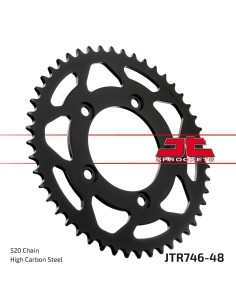 corona moto jt sprockets de acero de 48 dientes jtr746 48