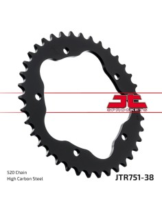 corona moto jt sprockets de acero de 38 dientes jtr751 38