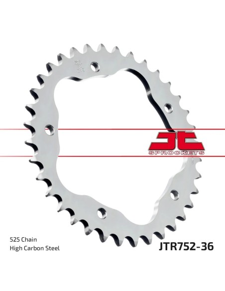 corona moto jt sprockets de acero de 36 dientes jtr752 36