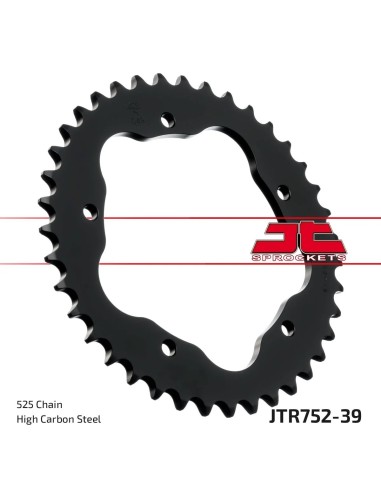 corona moto jt sprockets de acero de 39 dientes jtr752 39