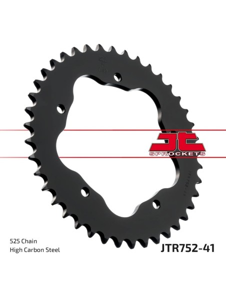 corona moto jt sprockets de acero de 41 dientes jtr752 41