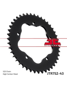 corona moto jt sprockets de acero de 43 dientes jtr752 43
