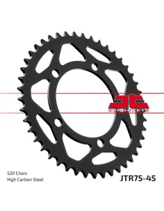 corona moto jt sprockets de acero de 45 dientes jtr75 45