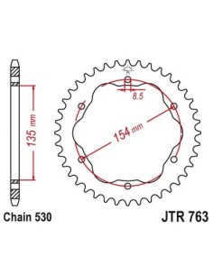corona ducati multistrada 40 dientes negro jt sprockets jtr763 40zbk 2