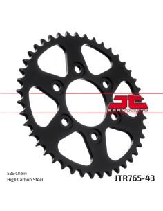 corona moto jt sprockets de acero de 43 dientes jtr765 43
